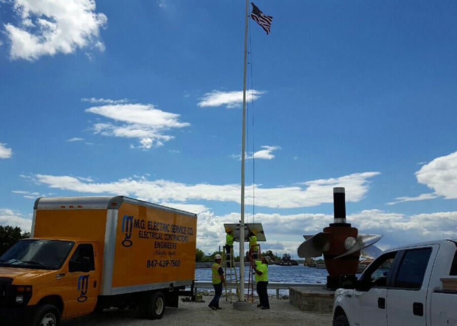 Commercial SolarPowered LED Flag Lights SEPCO